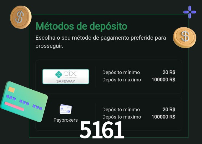 O cassino 5161bet oferece uma grande variedade de métodos de pagamento